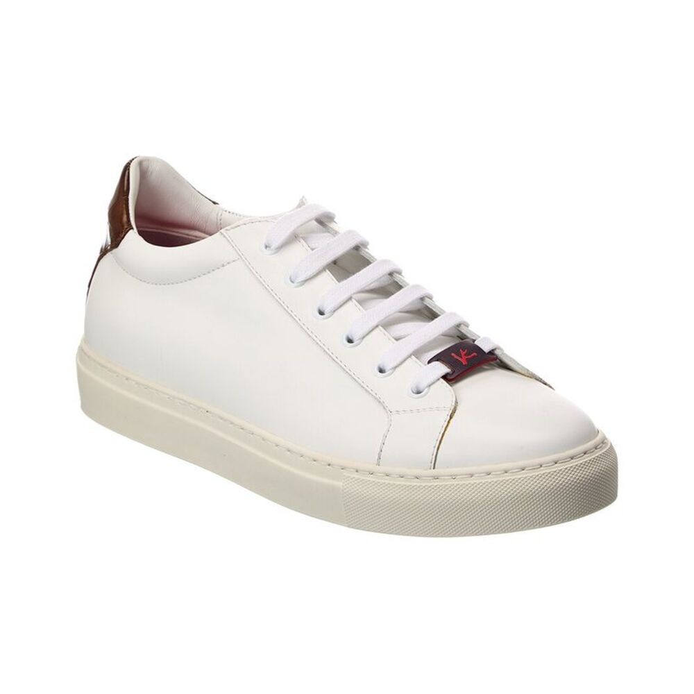 Isaia Leather Sneaker, White